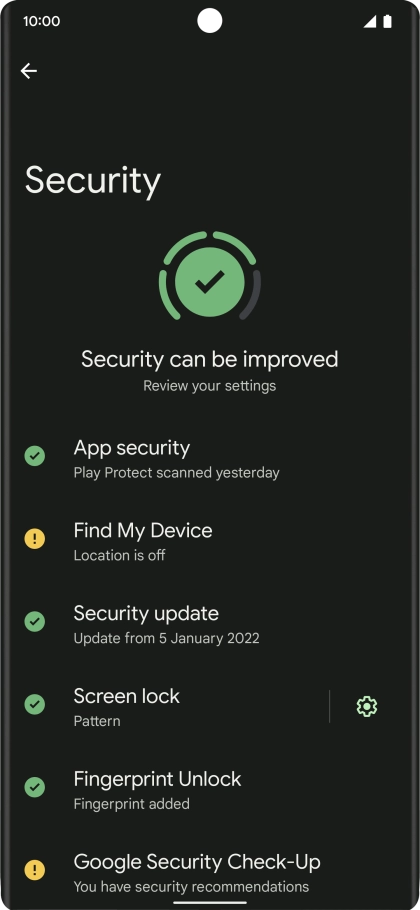 Press Screen lock and key in the current phone lock code.