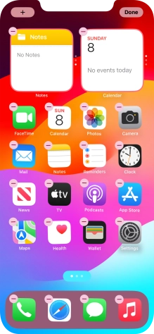 Press the home screen icon. Press the home screen icon.