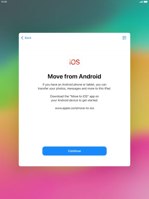 To transfer content to your tablet, you need to install the app 