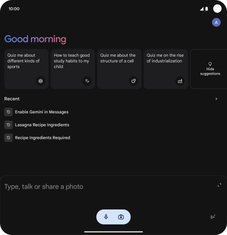 Press the profile icon.