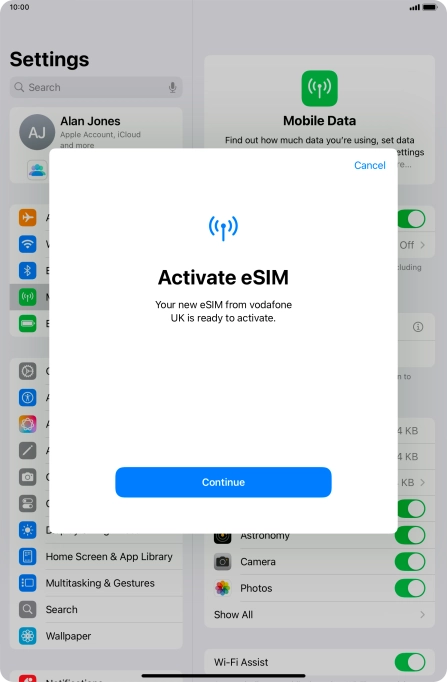 Press Continue. Press Continue.