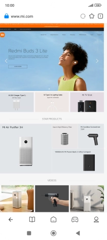 Press the address bar.