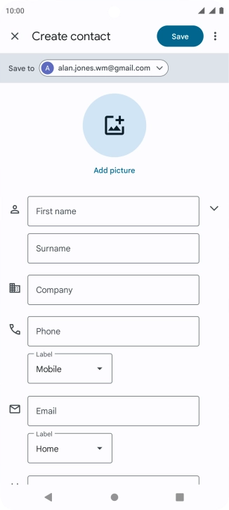 Press the drop down list next to 