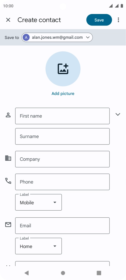 Press the drop down list next to 