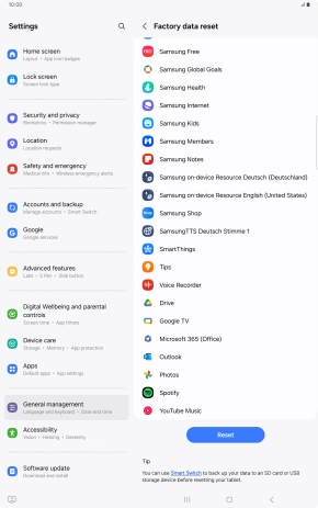 Press Reset. Press Reset.