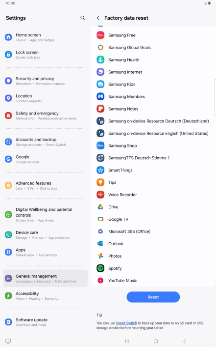 Press Reset. Press Reset.