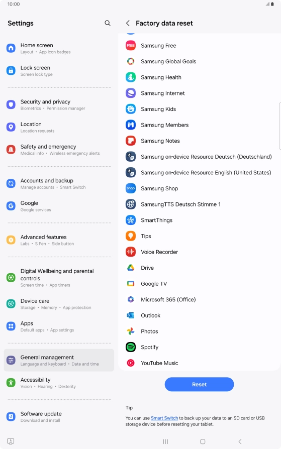 Press Reset. Press Reset.