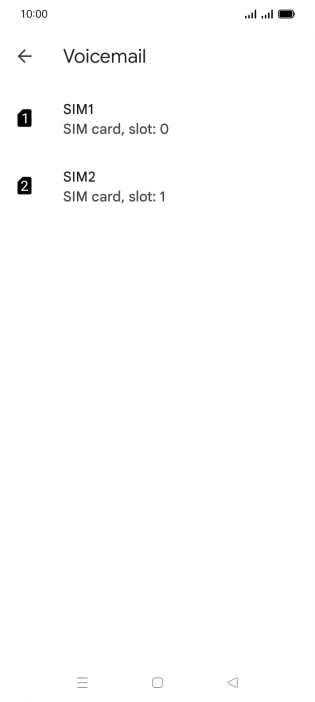 Press the required SIM.