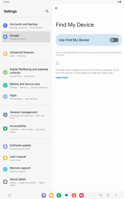 Press the indicator next to 