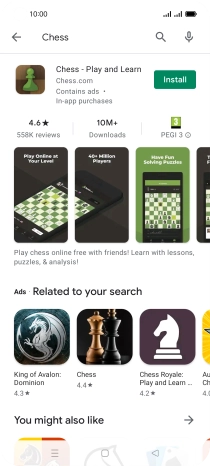 Press the required app.