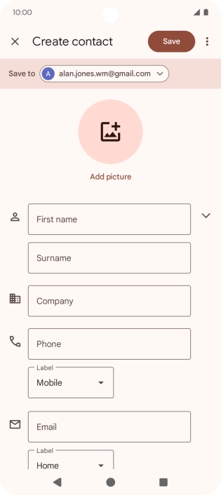 Press the drop down list next to 