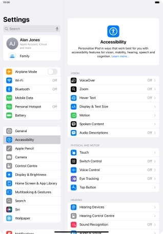 Press Display & Text Size.
