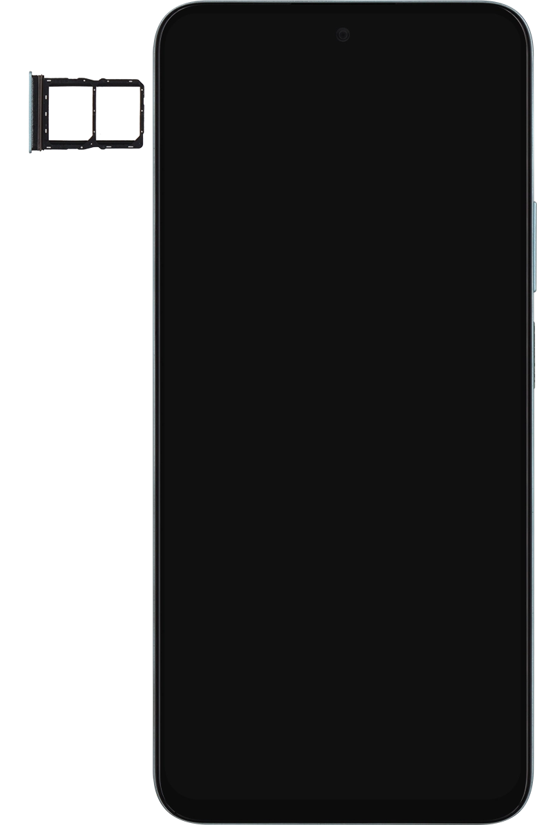 Turn your SIM so the angled corner of the SIM matches the angled corner of the first SIM holder and place your SIM in the SIM holder.