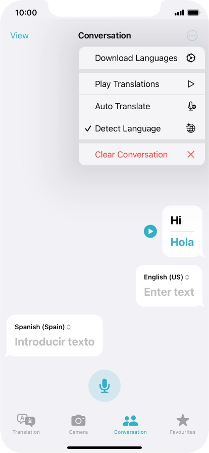 Press Clear Conversation.
