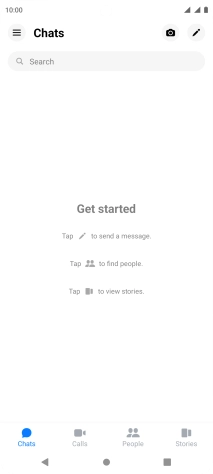 Press the search field.