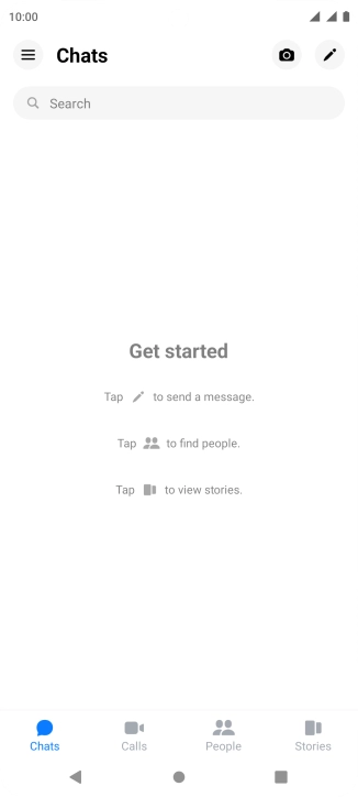 Press the search field.