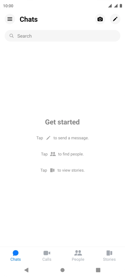 Press the search field.