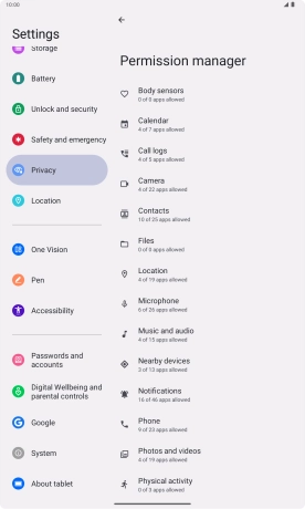 Press the required function.