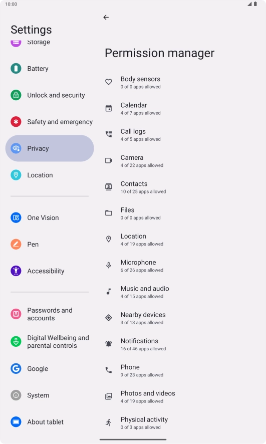 Press the required function.