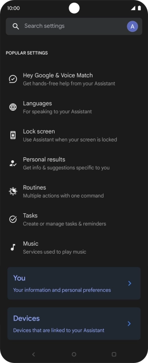 Press Hey Google and Voice Match.