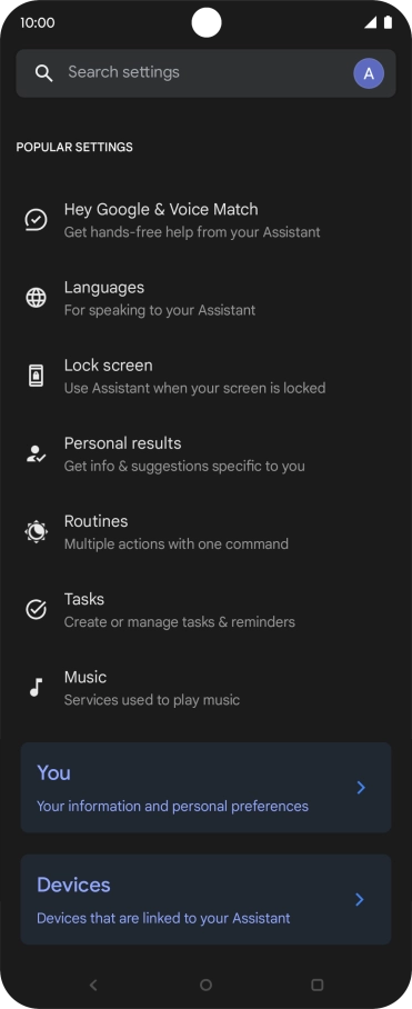 Press Hey Google and Voice Match.