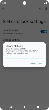 Key in your PIN and press OK.