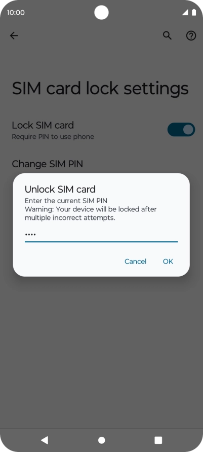 Key in your PIN and press OK.
