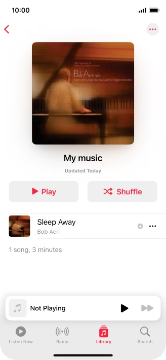 Go to the required category or playlist and press the required audio file.