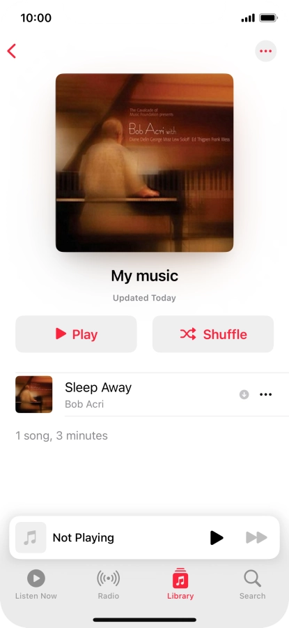 Go to the required category or playlist and press the required audio file.