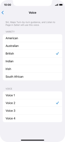 Press the required accent.