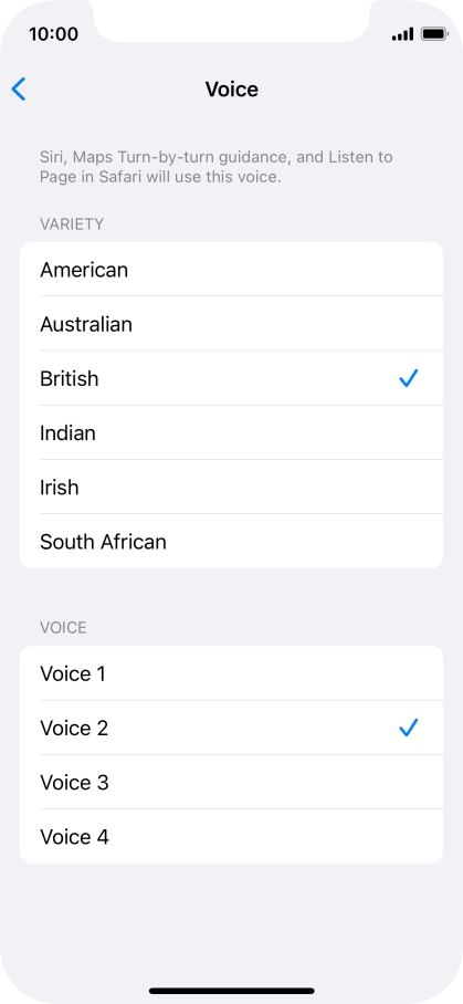 Press the required accent.