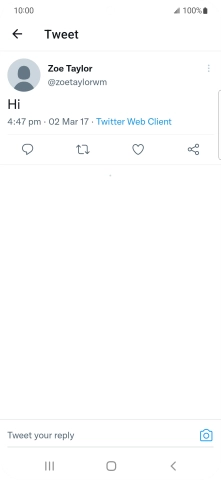 Press the text input field.