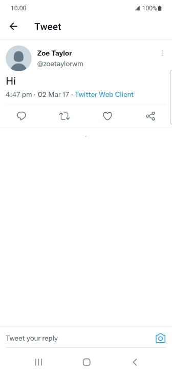 Press the text input field.