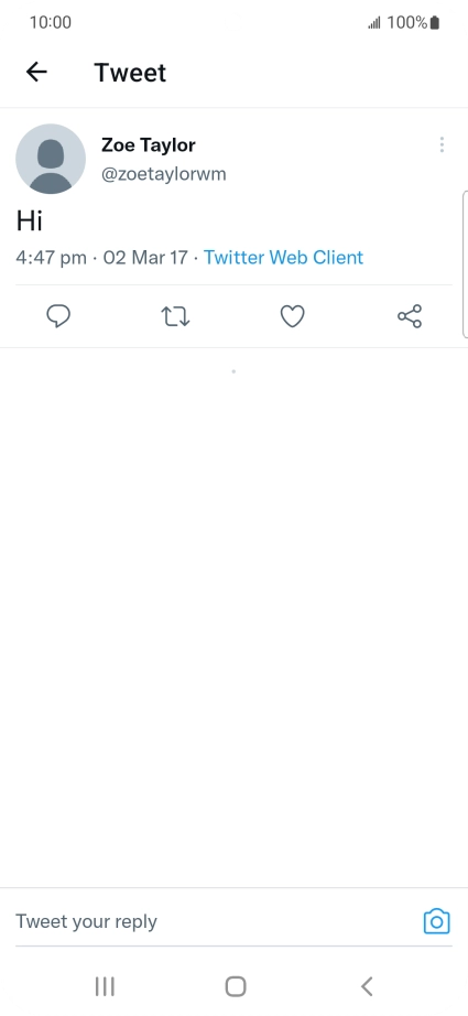 Press the text input field.