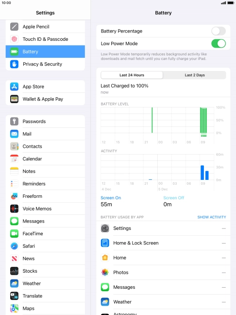 Press the Home key to return to the home screen.