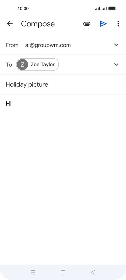 Press the attachment icon.