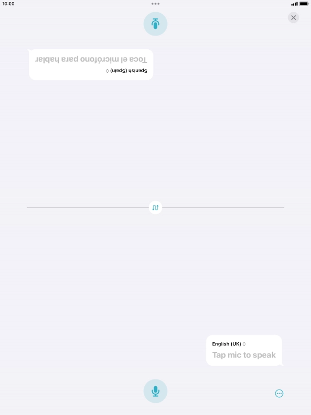 Press the end icon to end two-way view.