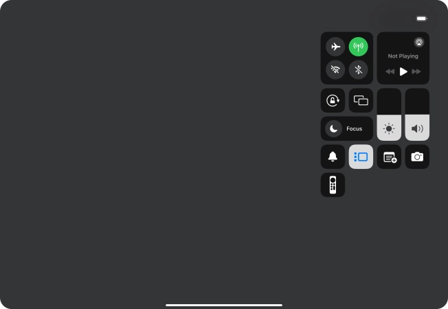 Press anywhere on the screen.