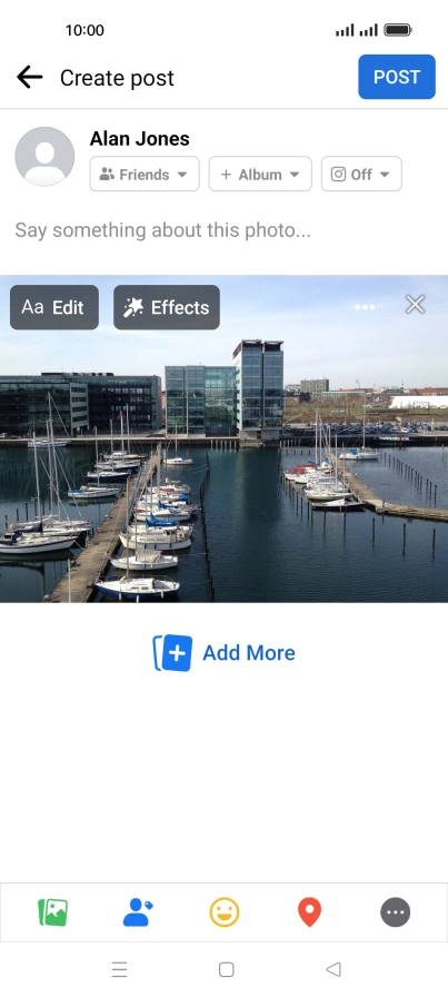 Press the text input field and key in the required text.