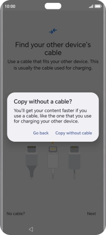 Press Copy without cable.