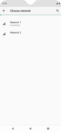 Press the required network.