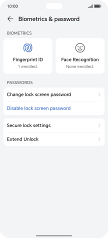 Press Disable lock screen password and key in the additional phone lock code you created earlier.