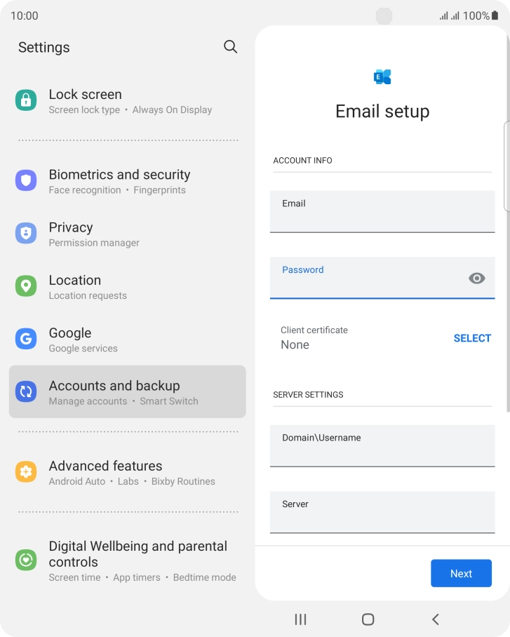 To turn on the function, press SELECT and follow the instructions on the screen to install the required certificate.