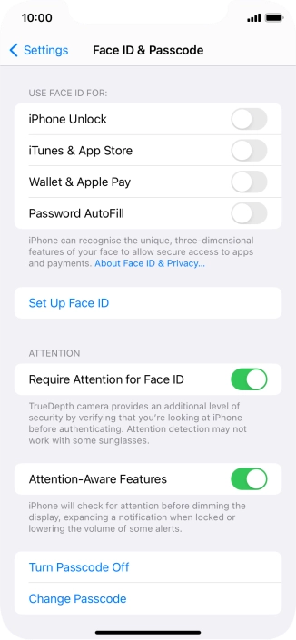 Press Turn Passcode Off and key in the phone lock code. Press Turn Passcode Off and key in the phone lock code.