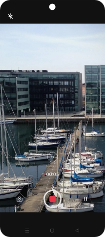 Press the stop icon to stop recording.