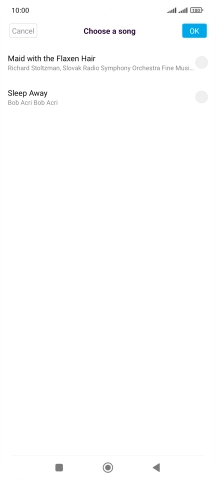 Press the required ring tone.