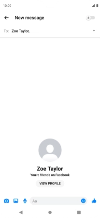 Press the text input field.