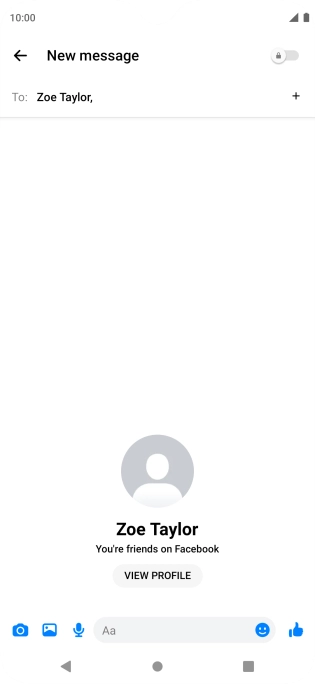 Press the text input field.