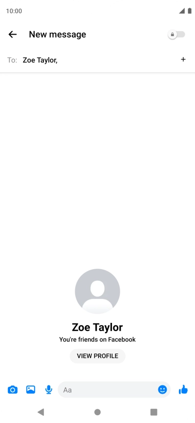 Press the text input field.