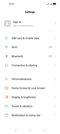 Press SIM card & mobile data. Press SIM card & mobile data.